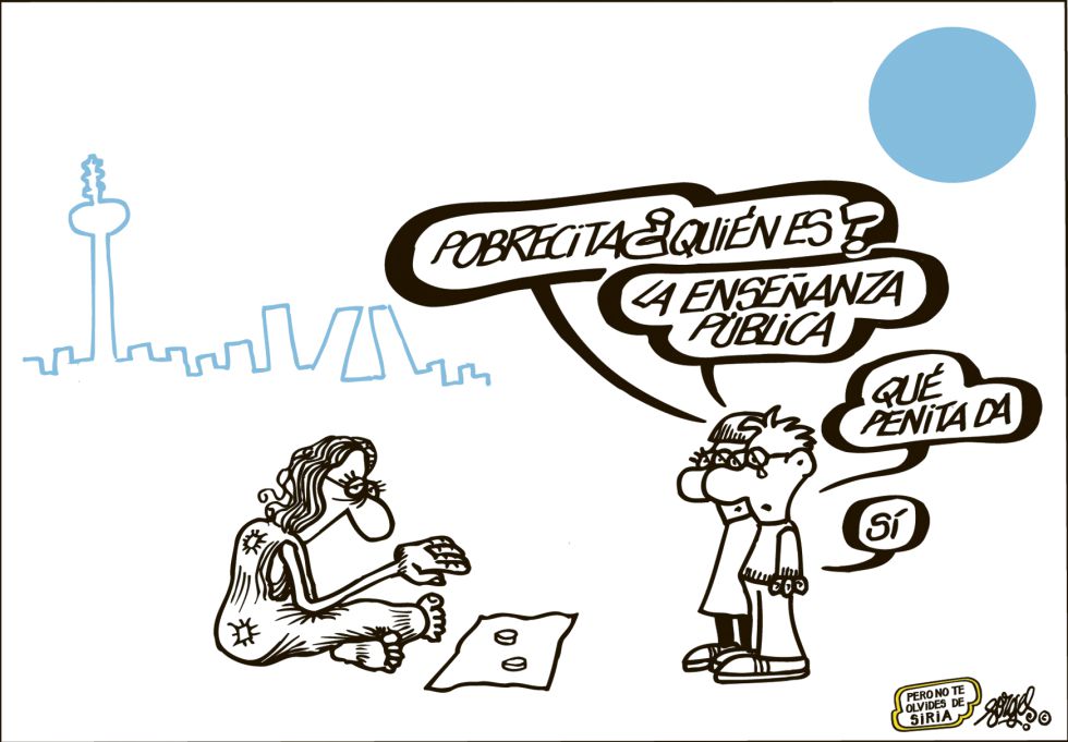 Me acabo de enterar del fallecimiento de #Forges. ¿Me ayudáis a recopilar sus viñetas más agudas sobre educación? #DDC18_UNED