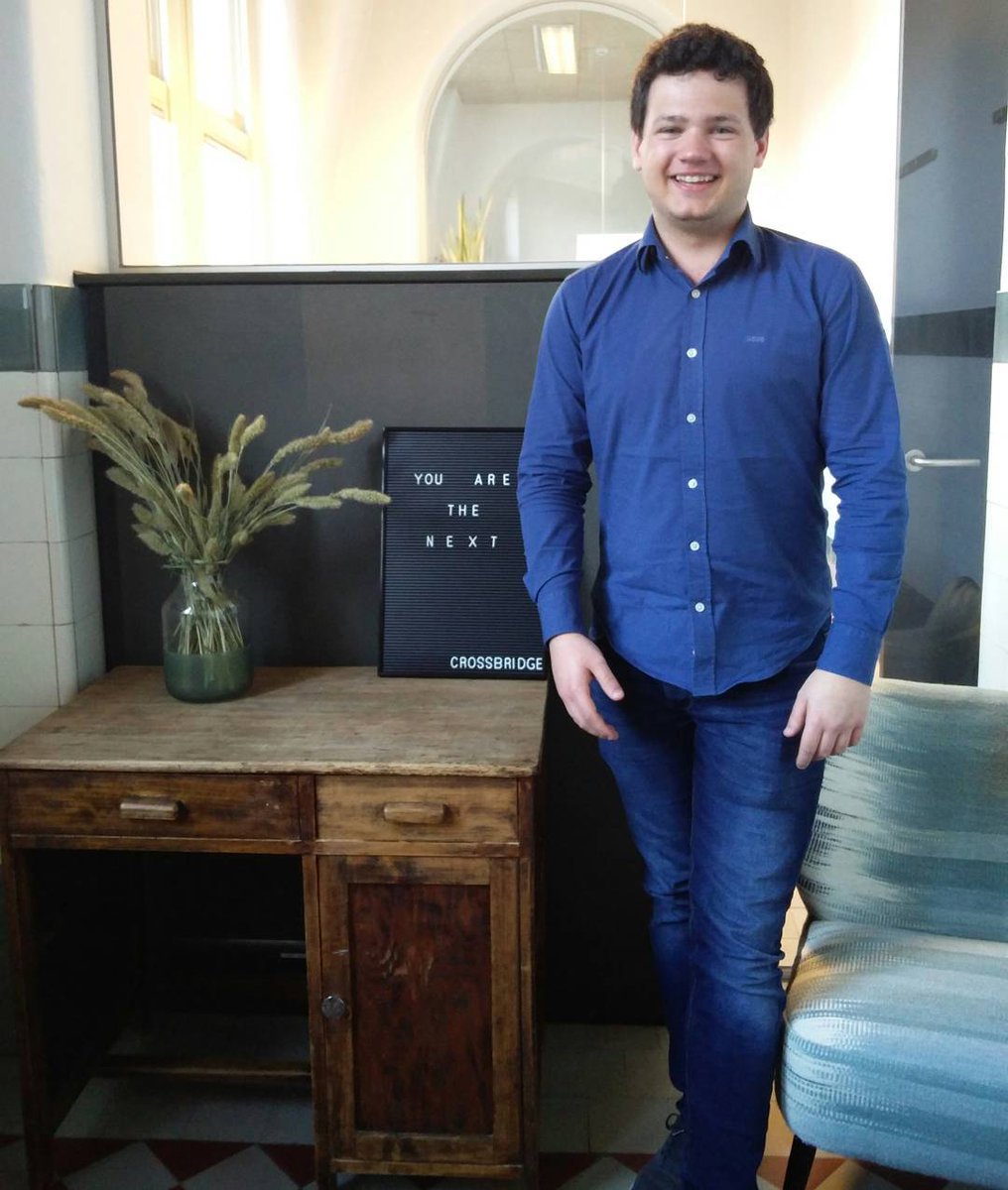Crossbridge_be's tweet photo. Are you the next? At Crossbridge, Joey is the next: he joined our team last Monday as a Marketing intern and as a colleague with the best sense of humour. We better be aware! 😉 https://t.co/ZVYyE5AhrN