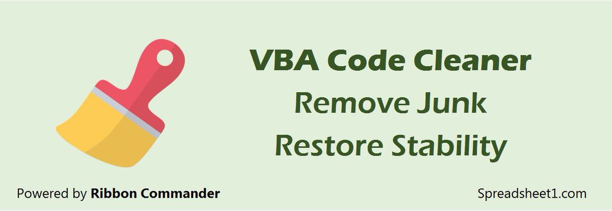 Watch Tim Jeffryes, a professional VBA developer, review Ribbon Commander's VBA Code Cleaner youtu.be/Kc-S0_NJyow 

Read more: spreadsheet1.com/vba-project-co…

Spanish version: youtu.be/VbSTgw8rZiE

#Excel  #office365dev  #Office365