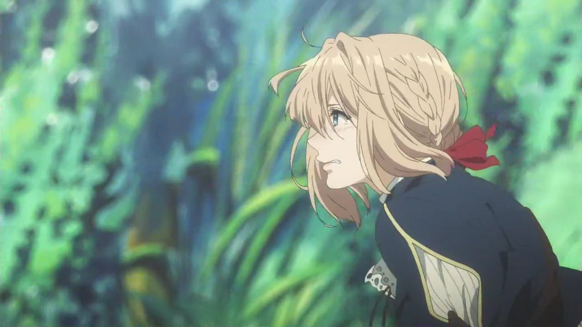 材木なんとかさん ぼっち党 Ar Twitter ヴァイオレット エヴァーガーデン7話感想 ヴァイオレットちゃん水の上3歩も歩いたとかホントに人間か W そしてラストにギルベルト少佐が既に亡くなっていた事を聞かされるヴァイオレットちゃん 少佐の遺体は発見出来なかっ