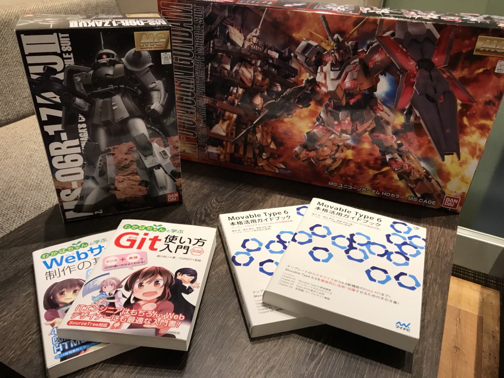 S_O_F_Science's tweet image. 本日のイベントの景品です
#ガンダム
#わかばちゃん
#MovableType
#cloudgarage