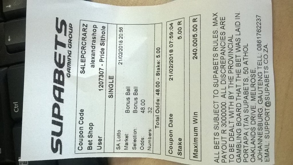 supabets lotto payout