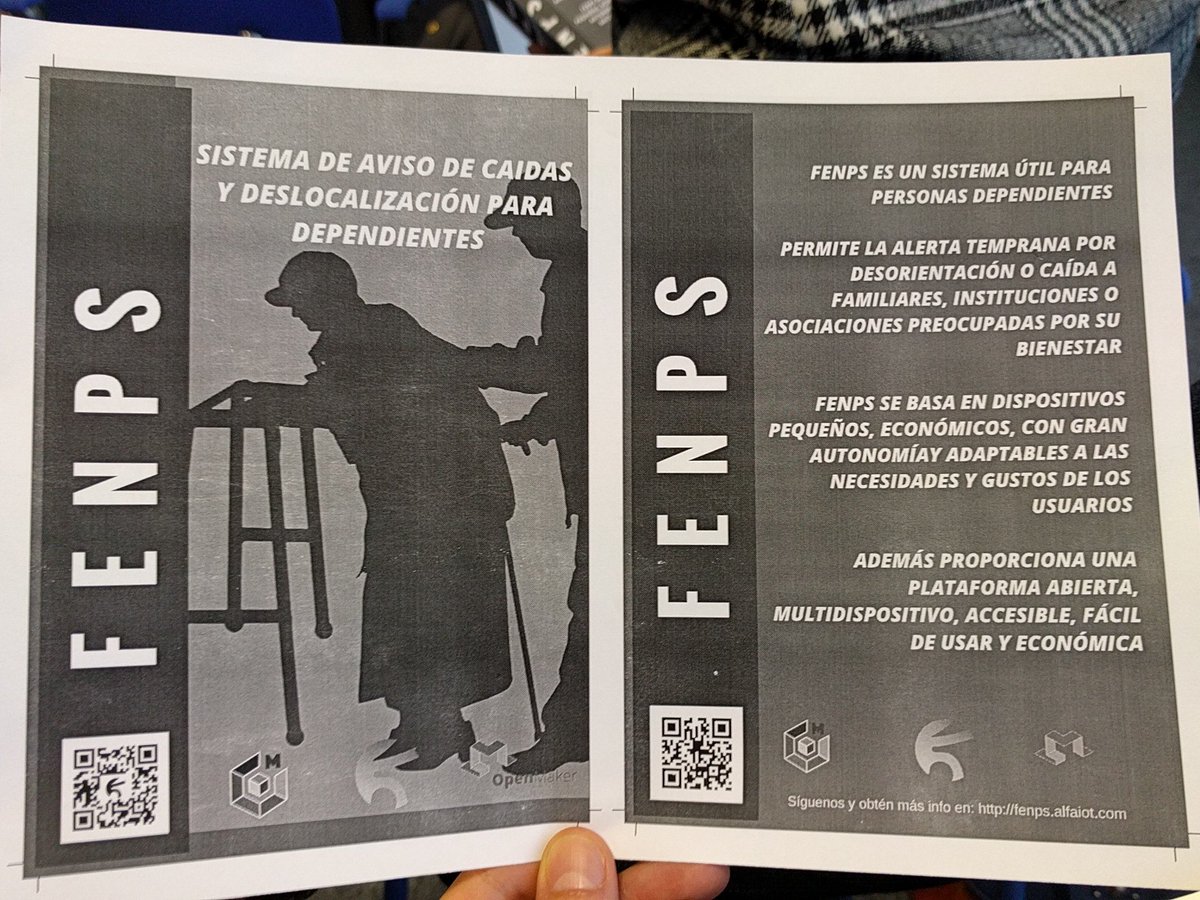 faraondemetal's tweet photo. #FENPS es un sistema de aviso de caídas y deslocalización para dependientes. Este proyecto surgió de @cajamakerspace y @alfaIoT y viene desde #Salamanca #Envejecimiento #salud #meetthechampions #SuccessStories #digital #making https://t.co/Ys76SzWYzq