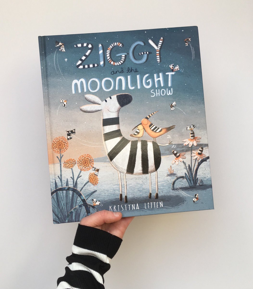 OUT TODAY!! Yey 🦓 #ziggyandthemoonlightshow  is on sale now 😊 #zebra #hoopoe #kidlit #outtoday #picturebook @simonkidsuk @arenaillustration