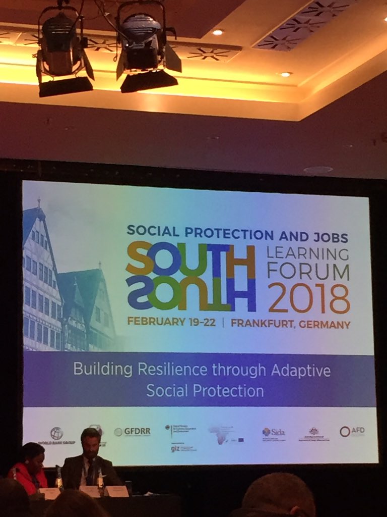 Mapie1Nicollet's tweet photo. Ensemble à Frankfurt @AFD_France, Kfw et banque mondiale travaillent lors du #SSLF2018 à mobiliser les outils de la Protection Sociale à la prévention et gestion des chocs climatiques, économiques et politiques https://t.co/Q1JMGSSNBd