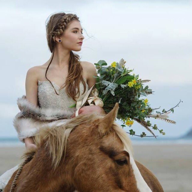 Throwback Thursday...  Warrior Bride Photoshoot on Perranporth Beach back in December. Coordinated and photographed by the talented Janna Dixon Photography.Featured in the new issue of Wed magazine.
