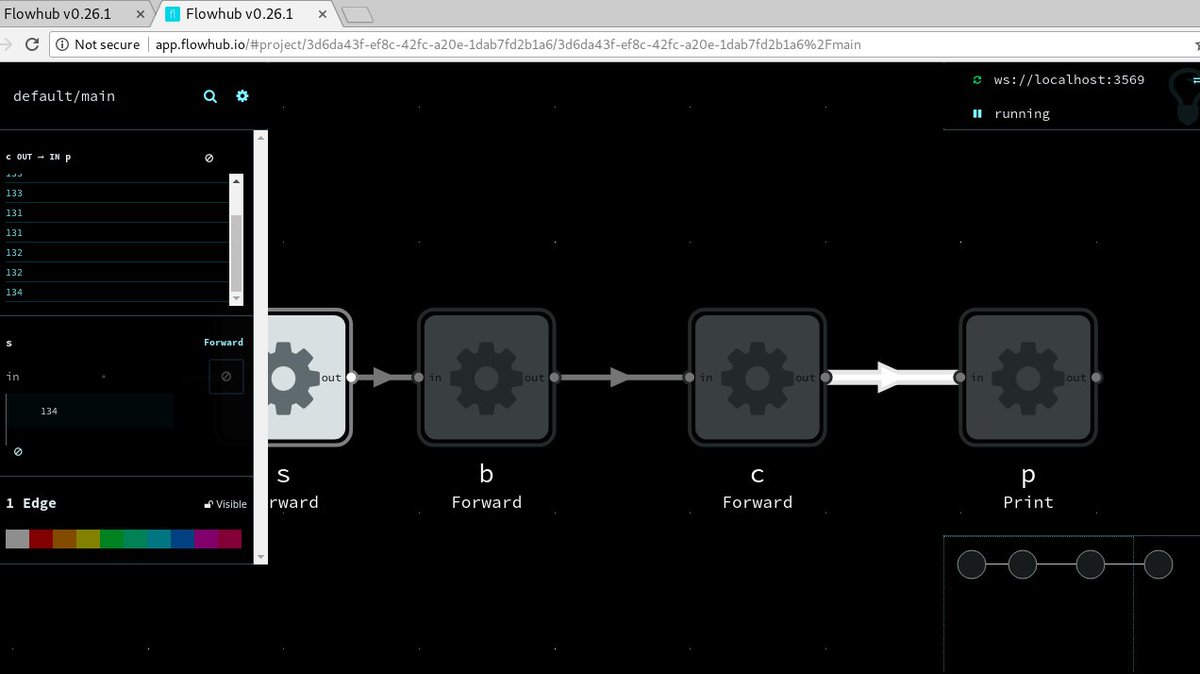 jononor's tweet image. Live connection from @Flowhub_io to Bosch XDK via MQTT working. Now to build some more interesting components/programs! #bcx18 github.com/microflo/micro…