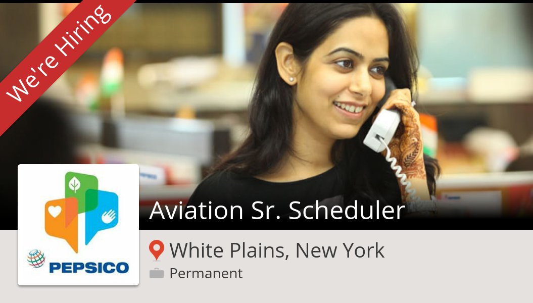 Work4_US_Jobs's tweet photo. Apply now to work for #PepsiCo as #Aviation Sr. #Scheduler in #WhitePlainsNewYork! #job https://t.co/F4W1agHxIf https://t.co/9Iysa8wY6y