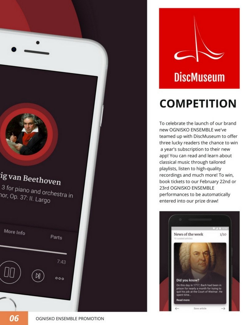 To celebrate our <a href="/OgniskoEnsemble/">Ognisko Ensemble</a> residency we've teamed up w/ @DiscGd to offer 3 subscriptions to their new app! To enter book a ticket to tonight or tomorrow's concerts at: ogniskopolskie.org.uk/events/ognisko… <a href="/PLInst_London/">Polish Cultural Institute in London</a> <a href="/britishpoles/">British Poles</a> <a href="/SouthKensington/">Discover South Ken</a>