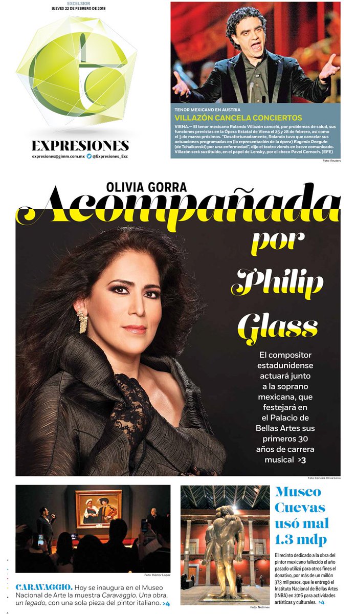 Infórmate sobre lo que pasa en el mundo de la cultura en la portada de #Expresiones #FelizJueves  🎻📜🎨 bit.ly/19anPqS