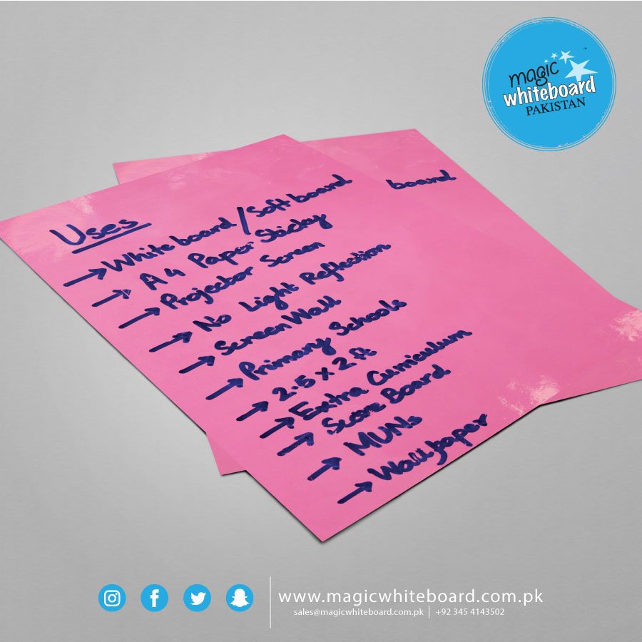 board_magic's tweet photo. Grab our reusable A4 sheets worth PKR 100/- only and creatively express your thoughts!
-Cash on Delivery
For more details regarding our product, visit: https://t.co/SCIX8FwPj6 or call us at +92-345-4143502
#MagicWhiteBoard #A4Sheet #Wallpaper #Magic #Erasable #Static https://t.co/ZagF4KDnPA