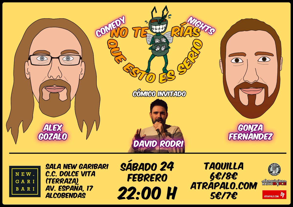 noterias_radio's tweet photo. SORTEO! Síguenos y RT para llevarte dos entradas para el show de este sábado 24 en @NewGaribari !! https://t.co/GNIHV48ddK