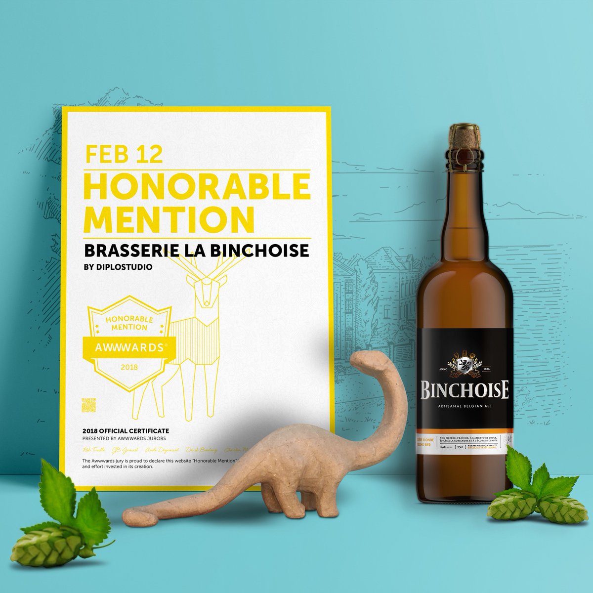 New <a href="/AWWWARDS/">awwwards.</a>  for our client brasserielabinchoise.be #happy #webdesign #uxdesign  #awwwards #agencylife