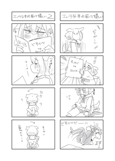 エッチな本が届いて嬉しい時の漫画 