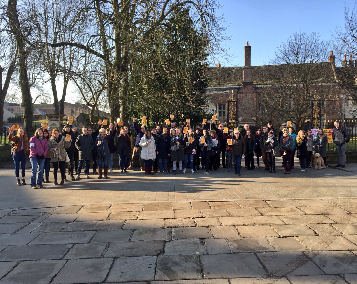 ArchaeologistSP's tweet photo. Stand in solidarity with all of us seeking to retain the right to security, to a fair pension, to stability in the future. 

We’ve been blessed w incredible support at King’s Manor @UoYArchaeology. Hope to see you tomorrow!

#ussstrike #ucustrike https://t.co/SVcErY0ZnF