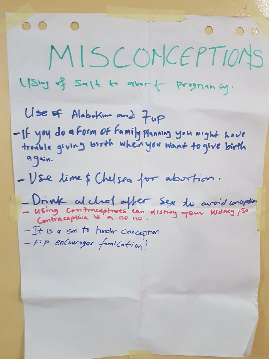 isaajibola's tweet photo. Paricipants Identifying the myths, barriers and misconceptions to understand Maternal, Reproductive Health &amp; FP Terms #IBFPTraining #getittogetherNG https://t.co/7Vdb7itvC4