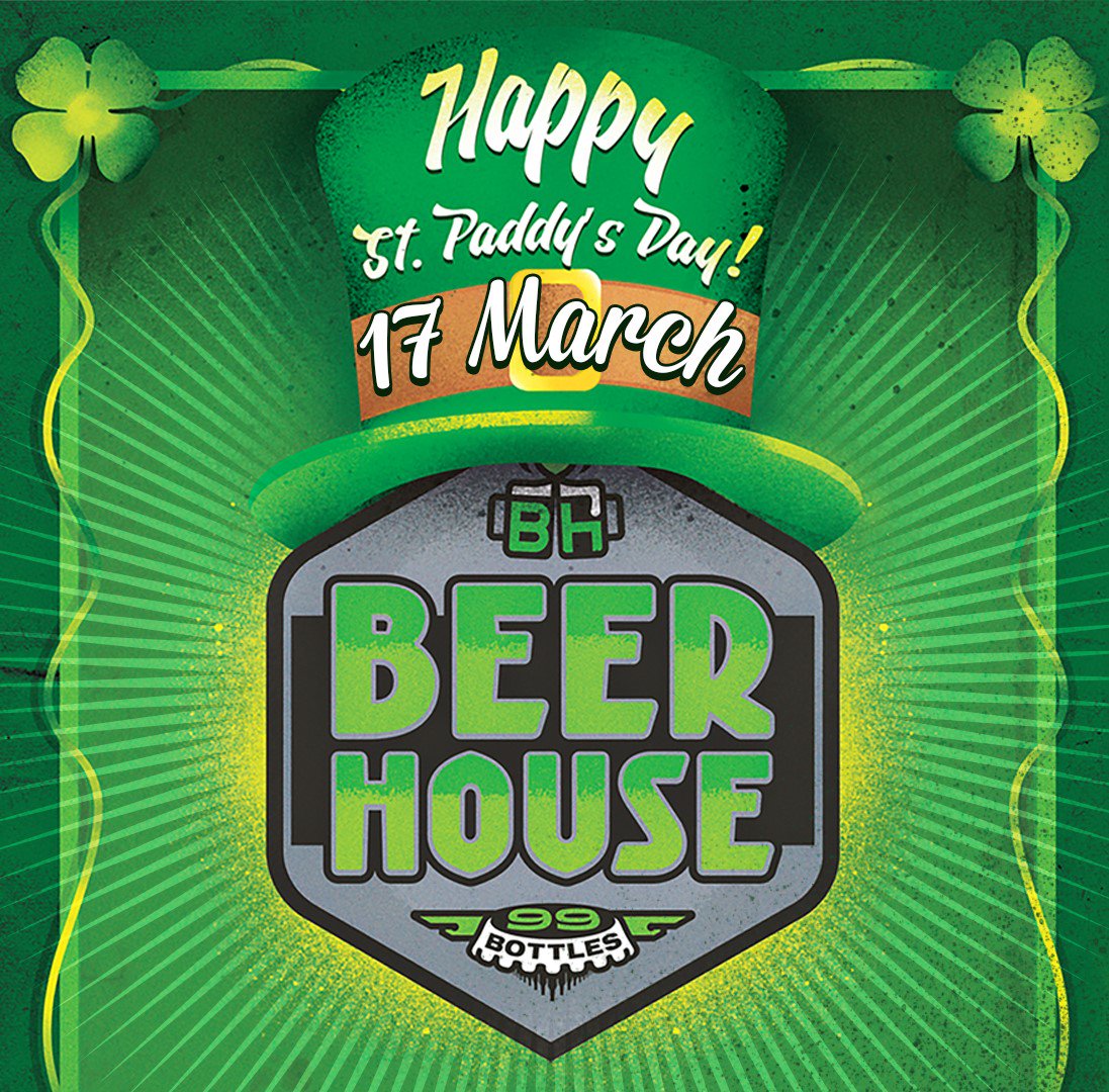 Celebrate #StPatricksDay #atBEERHOUSE!
BOTTOMLESS Guinness for R199, including a FREE Irish Car Bomb.
Live Music from <a href="/Crimson_house/">Crimson House</a> from 9pm and DJ on the decks afterwards.
Free Entrance
