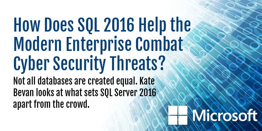 CrayonIT's tweet image. Not all databases are created equal. Kate Bevan looks at what sets SQL Server 2016 apart from the crowd: bit.ly/2oFFlCK #SQL2016
