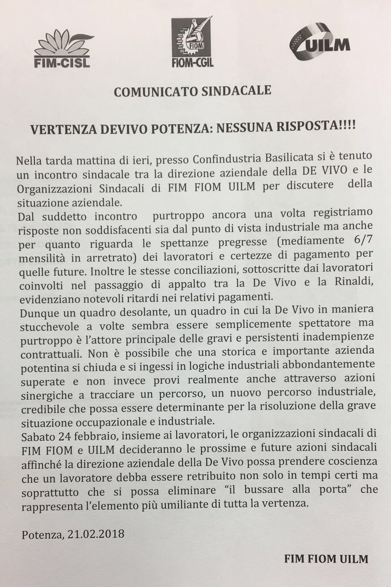FIOM-CGIL Basilicata tweet media
