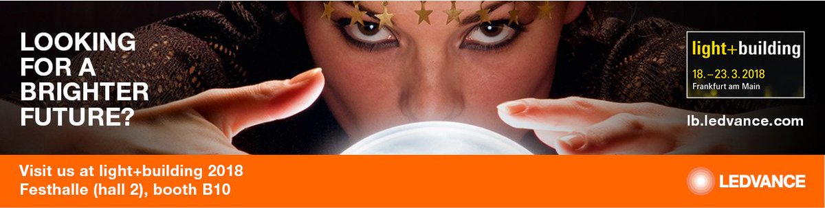 LEDVANCEBNL's tweet image. Light + Building 2018: LEDVANCE presenteert een uitgebreid portfolio van nieuwe LED armaturen, LED lampen en SMART Home producten; bit.ly/2sM7VJ0 en (et) bit.ly/2EKZNtV