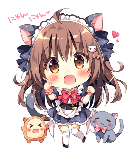 「にゃんにゃん??
#猫の日  #にゃんにゃんにゃんの日 」|ぱん🍞のイラスト