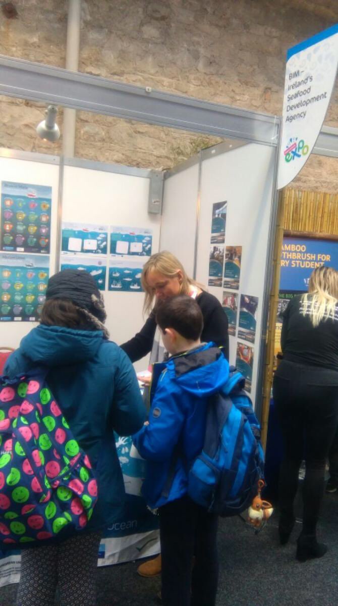 BIMGreenSandra's tweet photo. A busy morning at the #GreenSchoolsExpo in the RDS. Come visit the @BordIascMhara stand to learn more about what we do! #OurOcean #FishingForLitter #GreenProgramme https://t.co/7JQ9pUJKKG