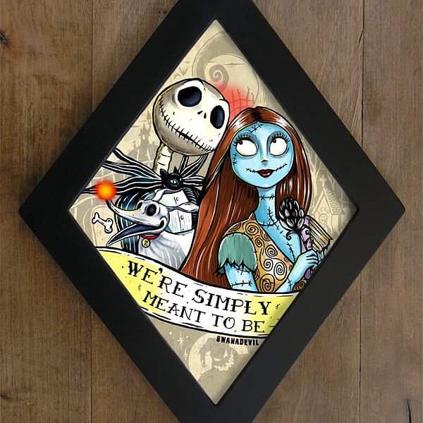 BwanaDevilArt's tweet photo. New! The Nightmare before Christmas diamond framed print now in the shop! https://t.co/UgeTCpZIAo #art #illustration #etsy #fanart https://t.co/PhcoPWo9da