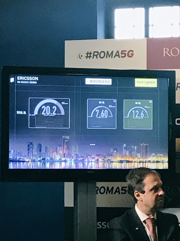FASTWEB's tweet photo. #ROMA5G è connessioni fino a 20 Gigabit al secondo in mobilità per supportare servizi sempre più innovativi. Il primo? Un’esperienza virtuale immersiva! https://t.co/XKGGVNEjbR