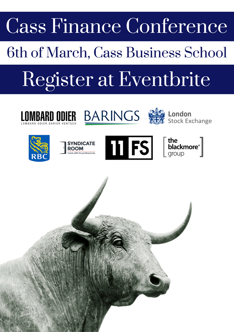 Cass Finance Conference2018: "A New Age of Finance". Includes welcome keynote from Vince Cable MP and much more. Tuesday 6th March 2018 14:00 – 20:00. £5 alumni tickets. Book here:  bit.ly/2HCPeKY