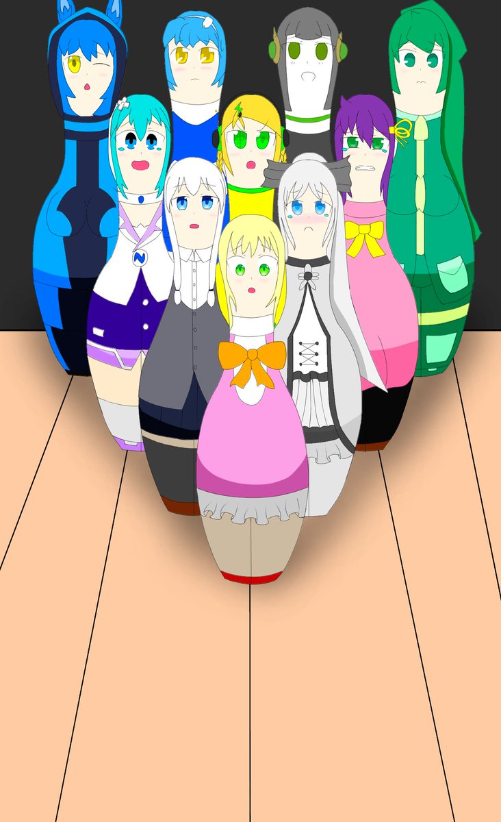 ローブ というわけでうちの子よその子ピン化集合絵じゃい 10本並べてボーリング出来るようにしてみましたぞ ついでに横1列にもしてみた 色が偏ってるが気にしない気にしない ちなみに並べる配置に特に意味はないです 色ごとに固まるように配置した ローブ というわけでうちの子よその子ピン化集合絵じゃい 10本並べてボーリング出来るようにしてみましたぞ ついでに横1列にもしてみた 色が偏ってるが気にしない気にしない ちなみに並べる配置に特に意味はないです 色ごとに固まるように配置した