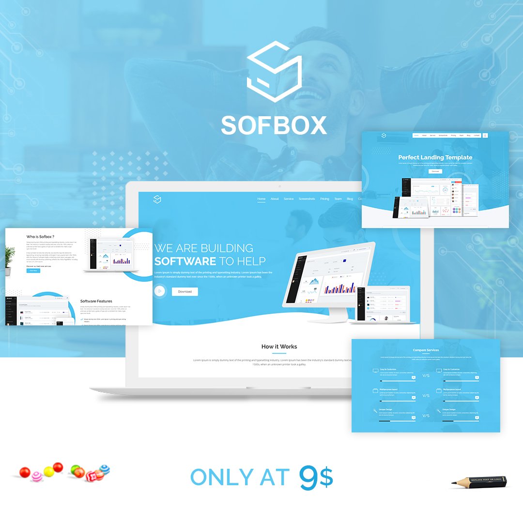 iqonicdesign's tweet photo. Sofbox - Software Landing Page 
https://t.co/p5sAG91Acb  
Sofbox is designed for software landing page. Sofbox is a fully responsive and retina ready, with that your creation look good on any  device. #HTML #Template #Themes #Sofbox #Software #landingpage https://t.co/KukEQUNrPS