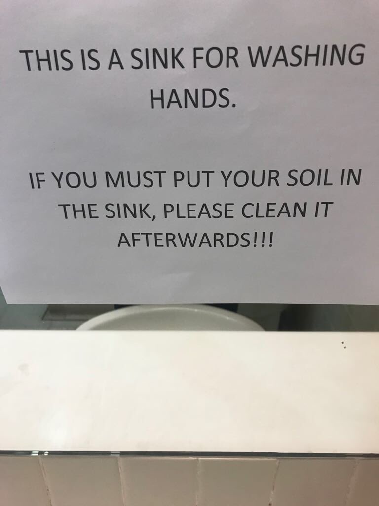 Iromg's tweet photo. Here’s the weird sign in the toilets inside the Palace of Westminster #HPSource https://t.co/kcxSkH0M99