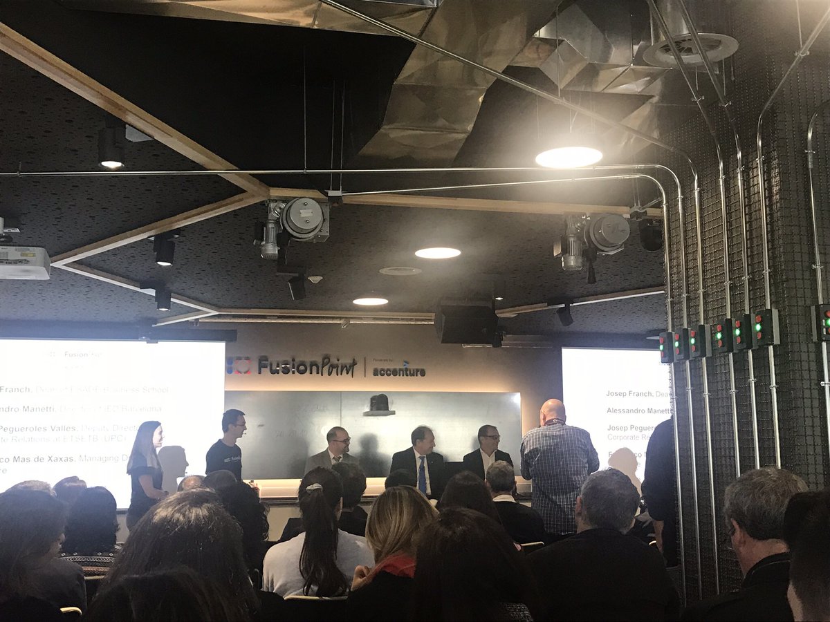 Official launch today of #FusionPoint! A multidisciplinary human driven innovation space <a href="/iedbarcelona/">IED Barcelona - Istituto Europeo di Design</a> <a href="/DAT_upc/">DAT UPC</a> @ESADE <a href="/ESADEisocial/">ESADEisocial</a>