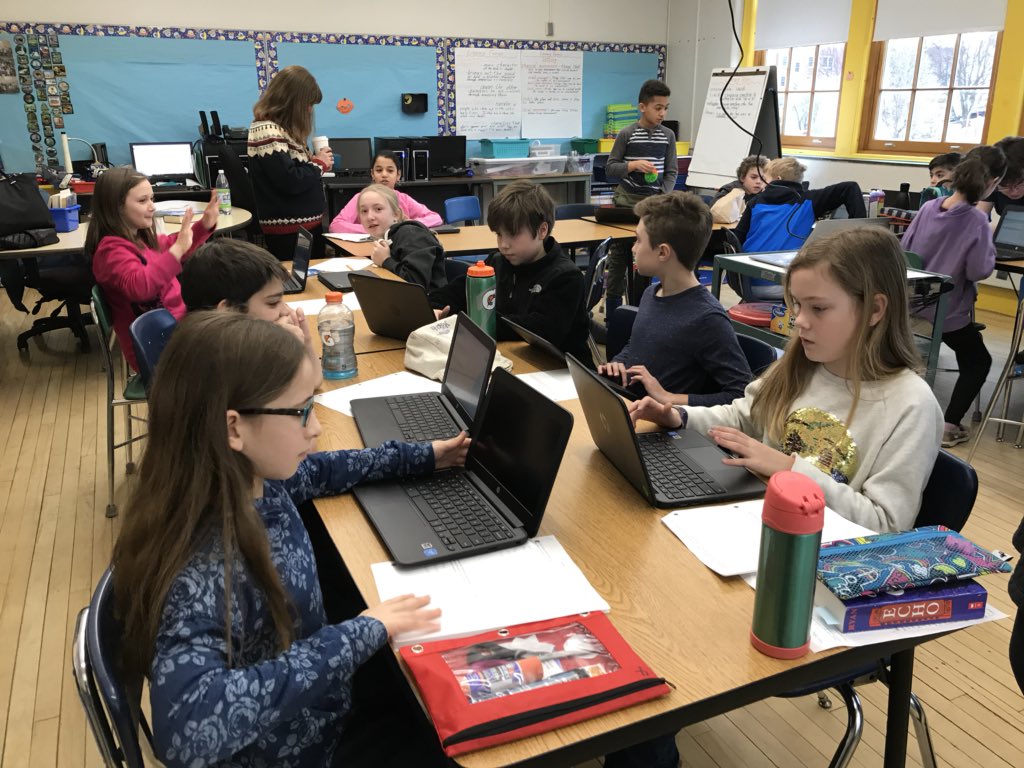 BSDVTCurriculum's tweet photo. Making sense of problems and perseverance in action with EES 4th and 5th grade students. 
@karynvogel  @exw @ShelleyMathias @BTVSchools https://t.co/yV4EWK80WM
