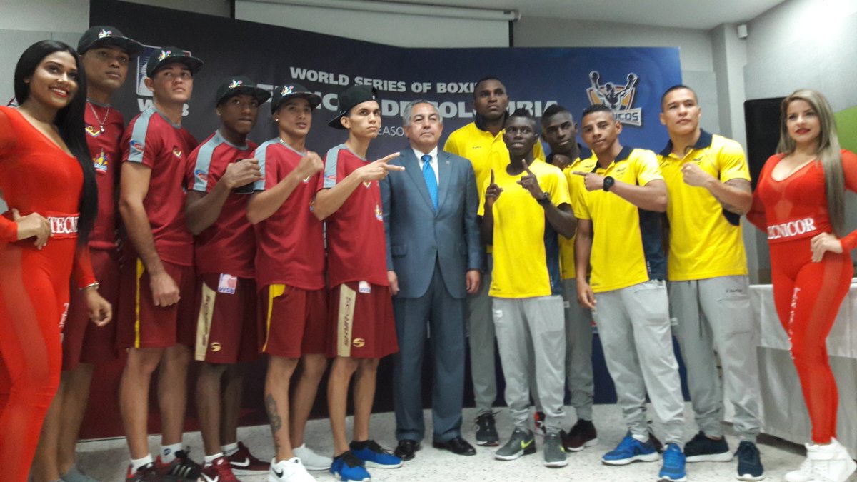 Esta mañana en Combarranquilla se realizó la Presentación oficial y Pesaje del Encuentro <a href="/HeroicosCol/">Heroicos Colombia</a>🇨🇴 VS <a href="/caciquesdeVzla/">CaciquesdeVenezuela</a> 🇻🇪
2da Fecha de Nuestros CACIQUES en la VIII Serie Mundial de Boxeo <a href="/WSB_Boxing/">World Series Boxing</a> 👊