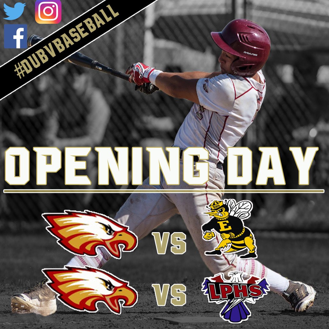 WVEagleBaseball's tweet photo. The day we have all been waiting for is finally here! IT’S OPENING DAY! The Eagles have a doubleheader in Redding to kick off the season.

Game 1: vs. @WEnotMEbaseball at 12pm at Big League Dreams

Game 2: vs. Las Plumas at 3pm at Big League Dreams 

#DubVBaseball 🦅⚾️ https://t.co/wR4uCSe02p