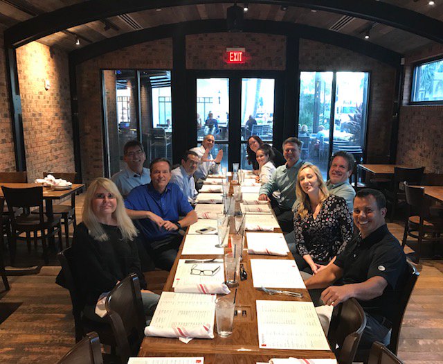 Great to see the South Florida Technical Team together sharing dinner with @PhilHinsonNBTT !