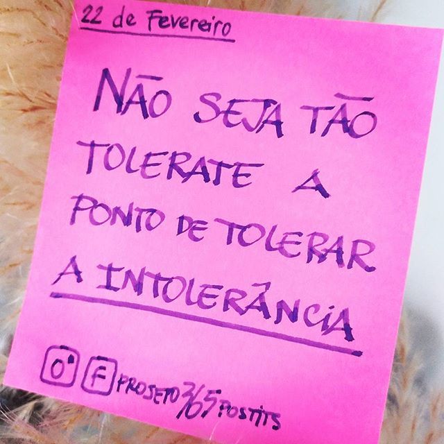365postits's tweet photo. 21 de Fevereiro - Don't be so tolerating to tolerate the intolerance
#projeto365postits #365postits #postits #foco #garra #determinação #determinacao #motivação #motivacao #emoção #emocao #felicidade #energia #sonhos #objetivo #objetivos #meta #metas #co… https://t.co/Sh0EMxRT9h https://t.co/VU2mIT9c1I