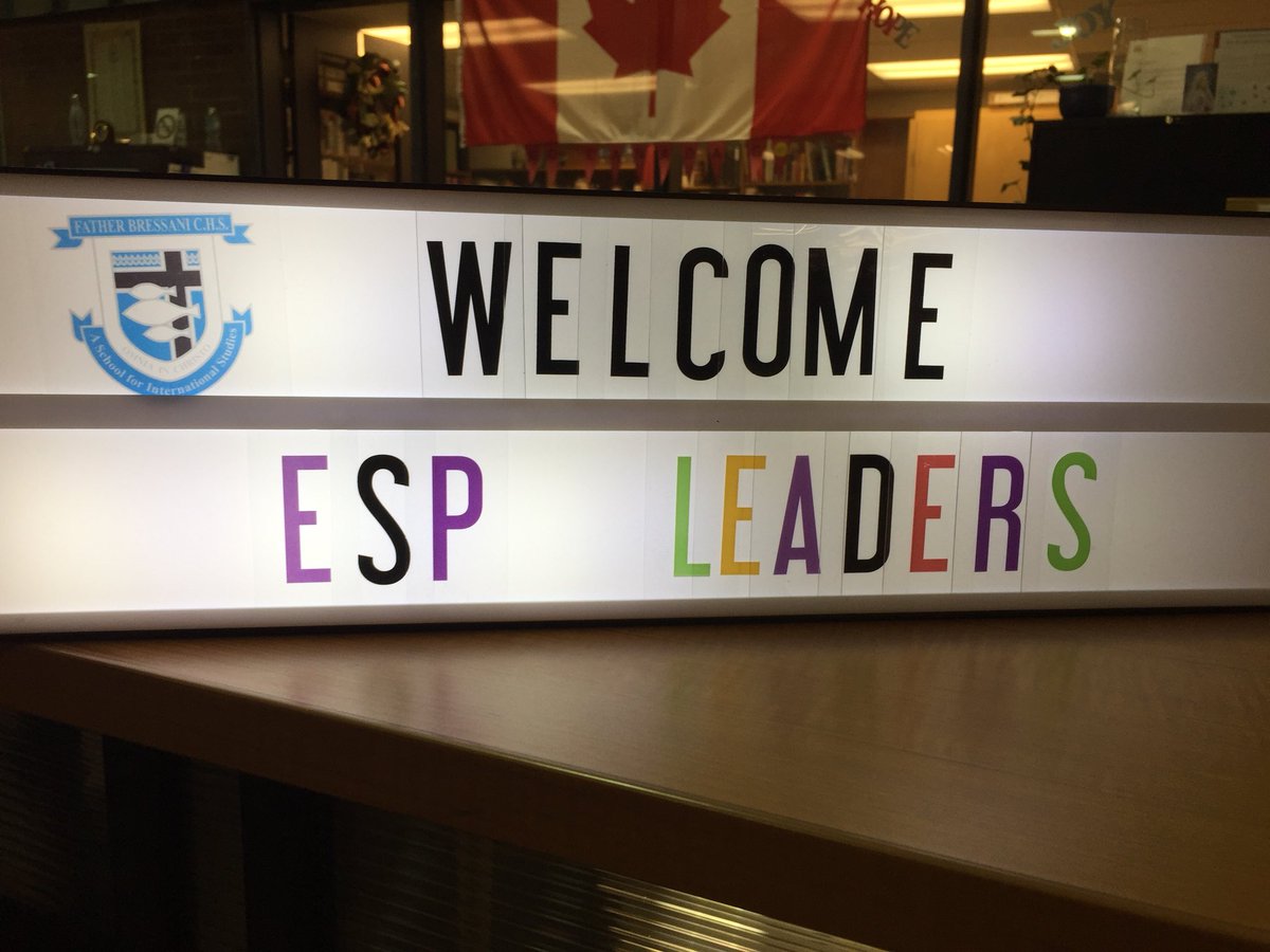 FrBressaniCHS's tweet photo. Exciting day at Fr. Bressani as we welcome @esp_york leaders to our Leadership Summit and @KevinRempel to our school!!! @ycdsb @Mr_Zaroski https://t.co/lrwNs6yAdb