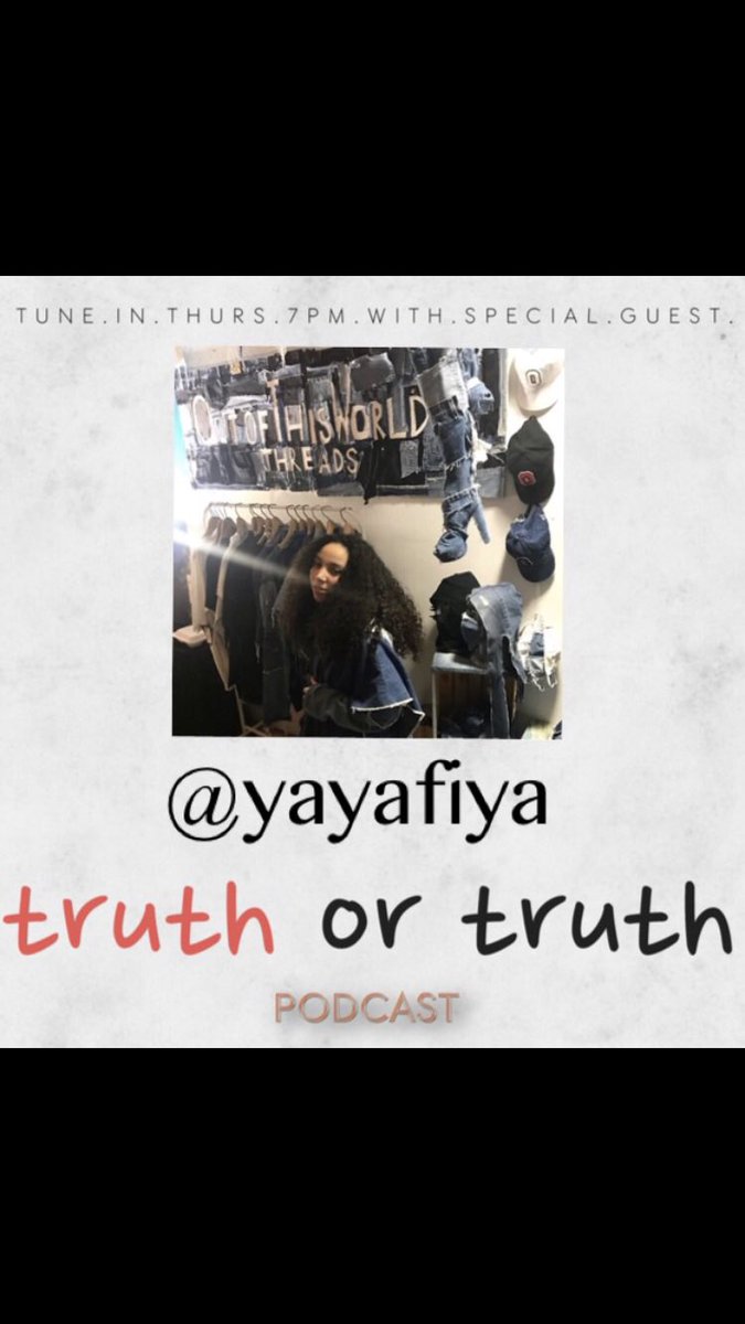 truthor_truth's tweet photo. We’ve got @yayafiya_ stopping by tonight to talk shit w us! Tune in tonight @7PM https://t.co/M5TBhxB2S9