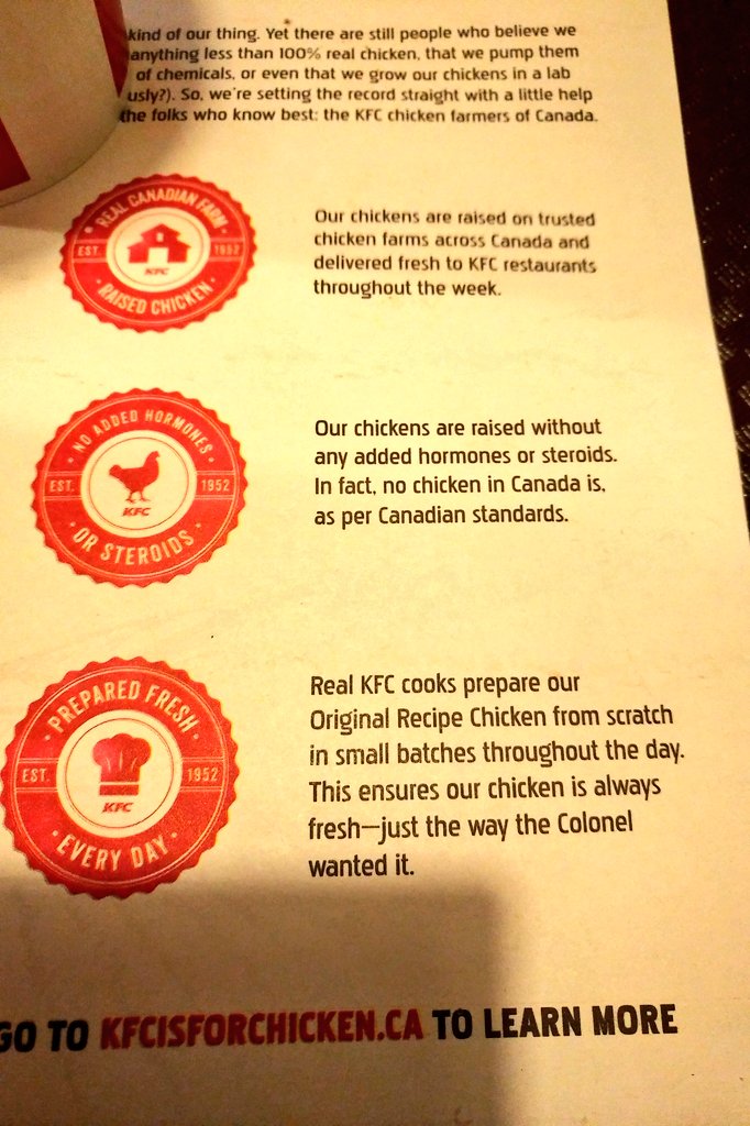 Thank you <a href="/kfc_canada/">KFC Canada</a> for taking the time to better educate consumers about our food system rather than capitalizing on buzz words to sell meals. Let's hope @awcanada is taking notes.
