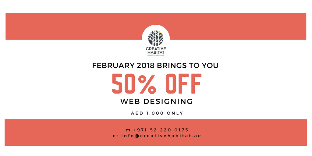 Creativ_Habitat's tweet photo. @Creativ_Habitat brings to you #50%OFF #WebDesign #Dubai #February2018 https://t.co/hfHJnLWOMc