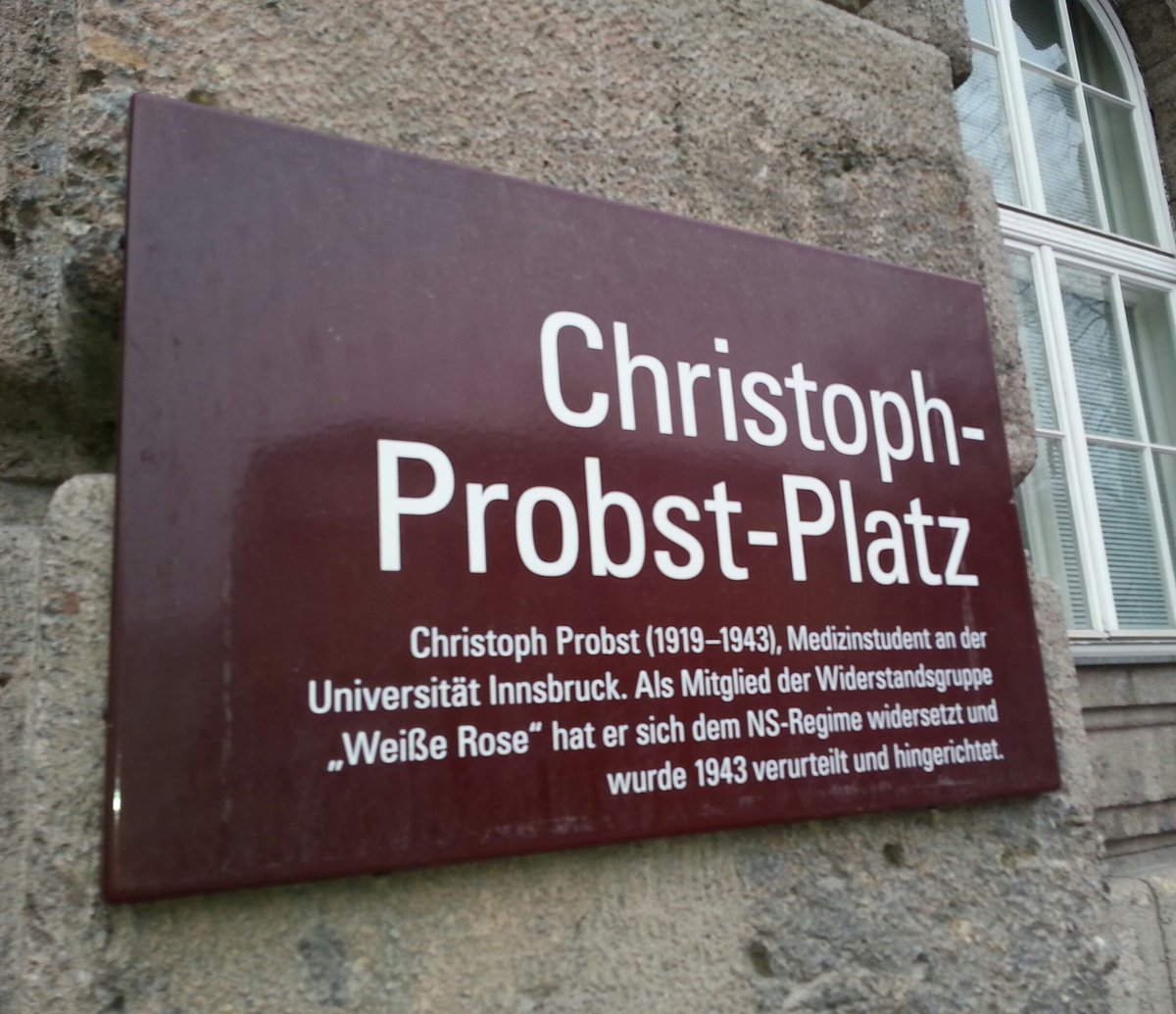 MariaRottler's tweet image. #ChristophProbst @uniinnsbruck #WeißeRose