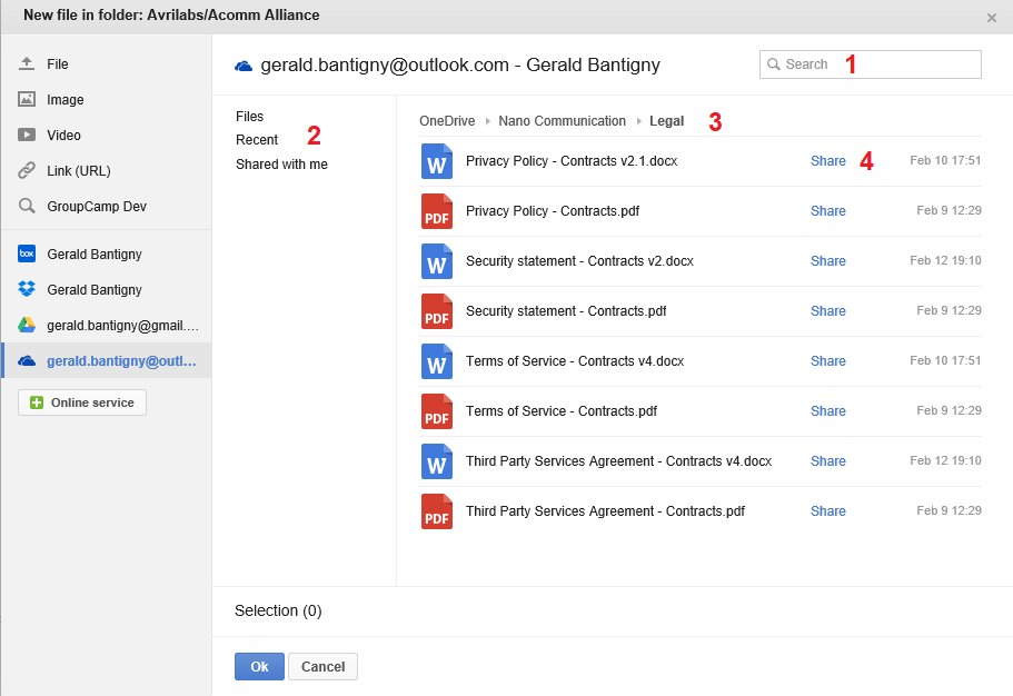 GroupCamp's tweet photo. New integration with @Microsoft OneDrive and https://t.co/lPeJOvsJS7 Calendars. https://t.co/8seJguLnC5 https://t.co/ecjCPqNMSu  #ProjectManagement https://t.co/kXVTcIU17u