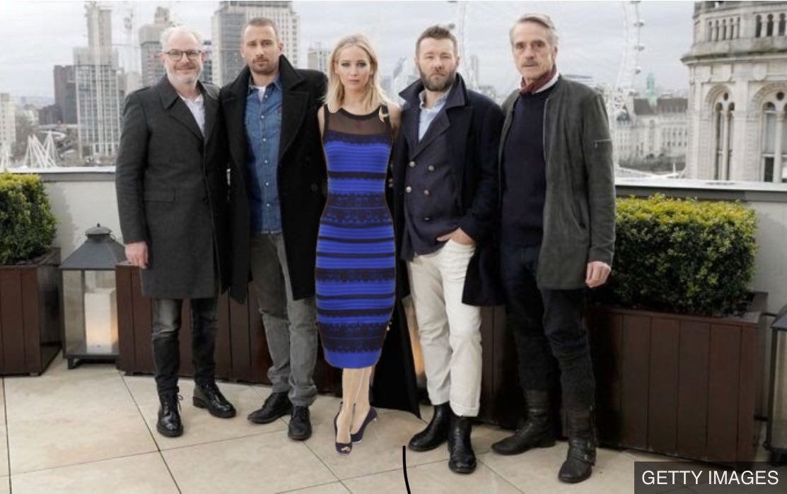 boobs_sarah's tweet photo. @SarahKSilverman @Jezebel More important than the obvious sexism for JLaw, what color is her dress? #ItsWhiteAndGold #thedress https://t.co/MnYqLGMZcC