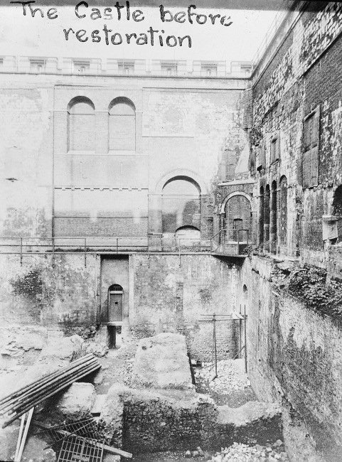 The interior of the Keep is almost unrecognisable in this early photo - did you know that during the centuries it was used as a prison the Castle didn't have a roof? Explore the building's history in #SquareBoxNorwich until 3 June 2018: ow.ly/ASiw30idbkf #ThrowbackThursday
