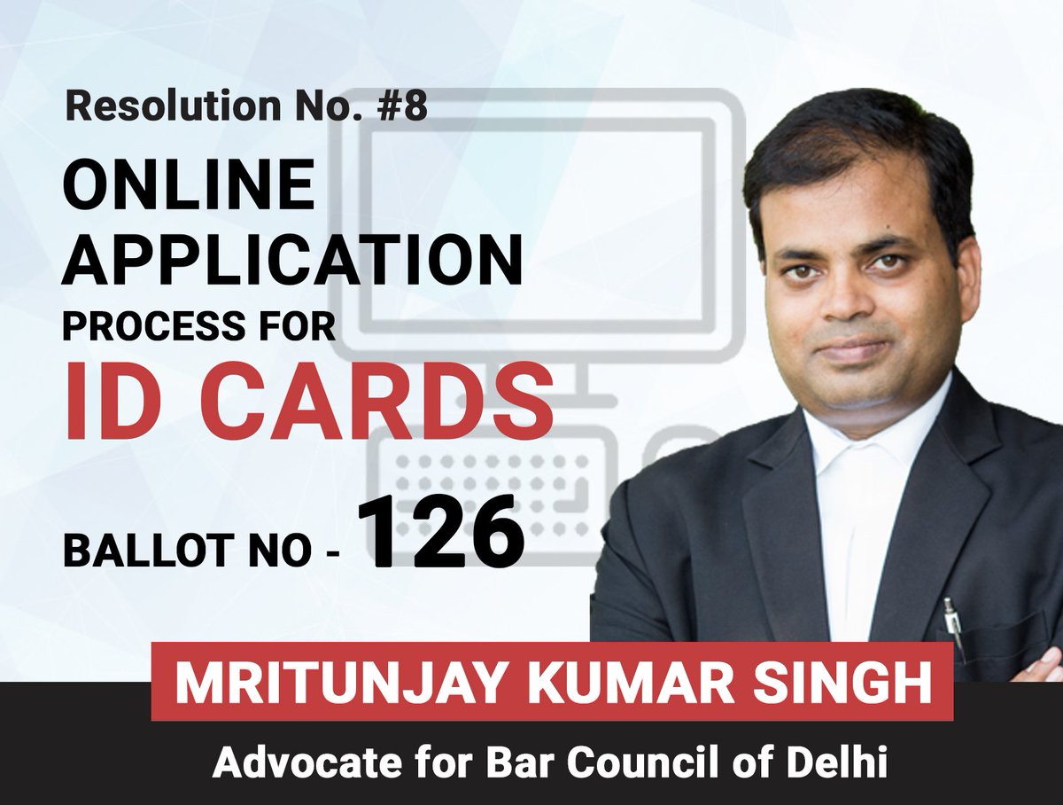 mritunjay_singh's tweet photo. Resolution No. 8

Online Application process for ID Cards

#election2018 #bcd #bcdelection2018 #barcouncil #mritunjaysingh #memberbarcouncil #highcourt #freewifi #leadership #training #orientation #younglawyer #youth #supremecourt #law #india #OnlineApplicationprocessforIDCards https://t.co/qXCsOAQBbi