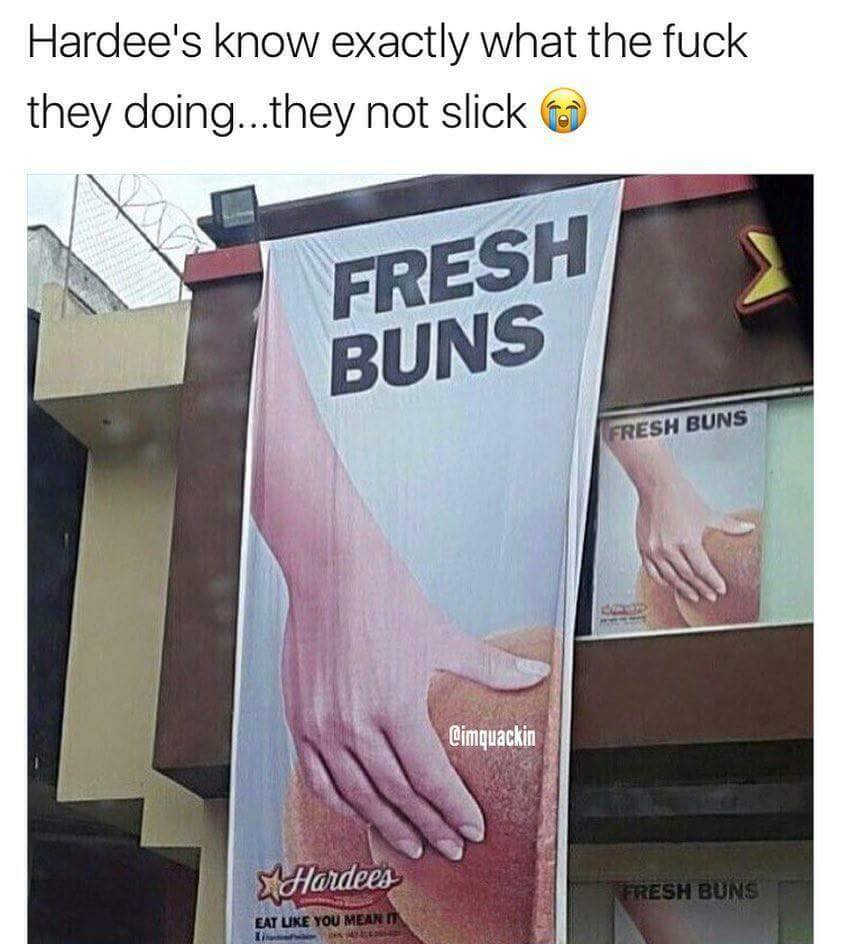 wrightmarvin2's tweet photo. "Fresh Buns" by Hardee's - Join the Future of Marketing: https://t.co/oWFFo57Ppl #Ads #Advertising #DigitalMarketing #GrowthHacking https://t.co/HSvVg5Q0Td