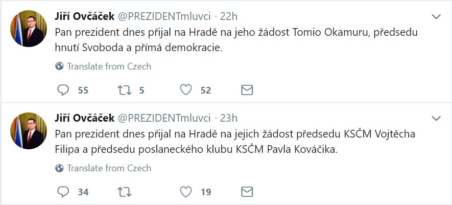 Něco se chystá. @PREZIDENTmluvci