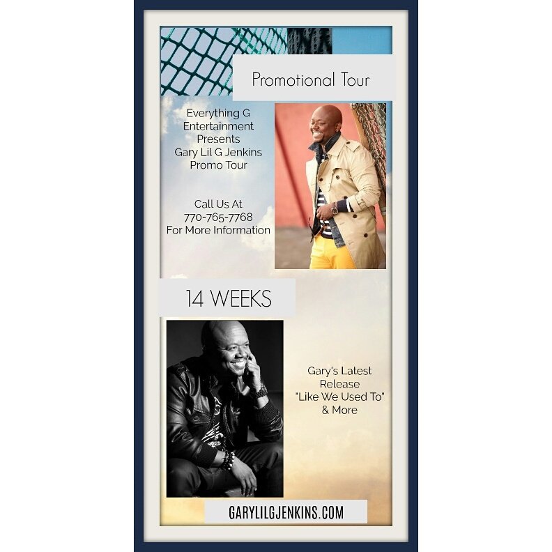 garygjenkins's tweet photo. As requested!! Promo Tour for "Like We Use To"
Limited dates available so give my team a call with serious inquiries only....#g7 #garylilg #NoParole #likeweuseto #stepperjoint #bookinggarylilg #promotour https://t.co/UHKBsRMKt4